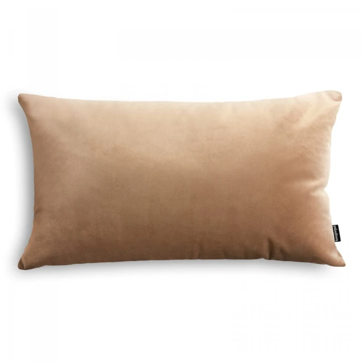 Velvet beżowa poduszka dekoracyjna 50x30