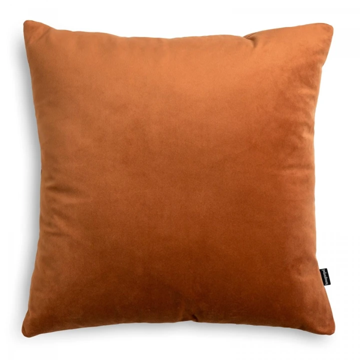 Velvet ruda poduszka dekoracyjna 45x45