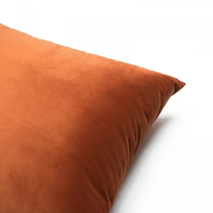Velvet ruda poduszka dekoracyjna 45x45