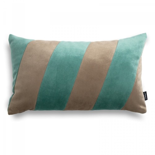 Stripes beżowo miętowa poduszka dekoracyjna 50x30