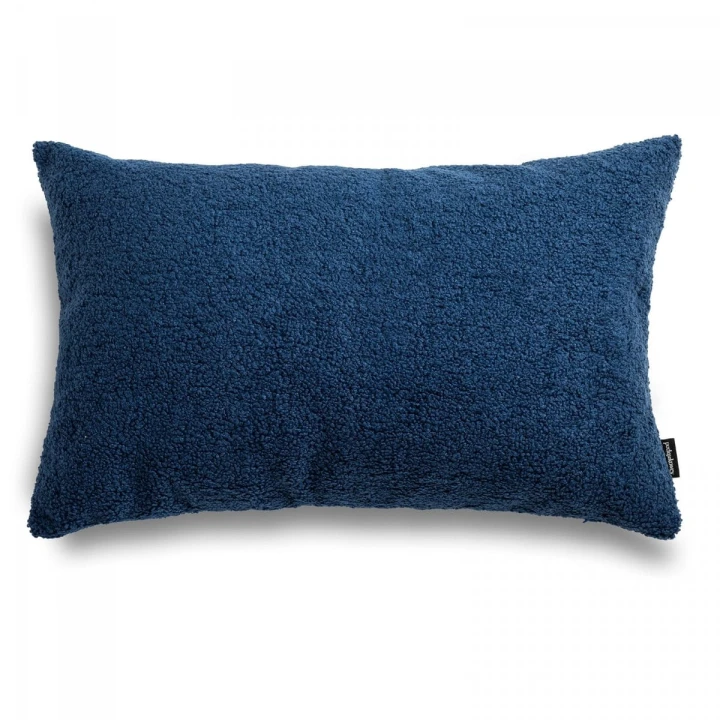 Cozy granatowa poduszka dekoracyjna boucle 60x40
