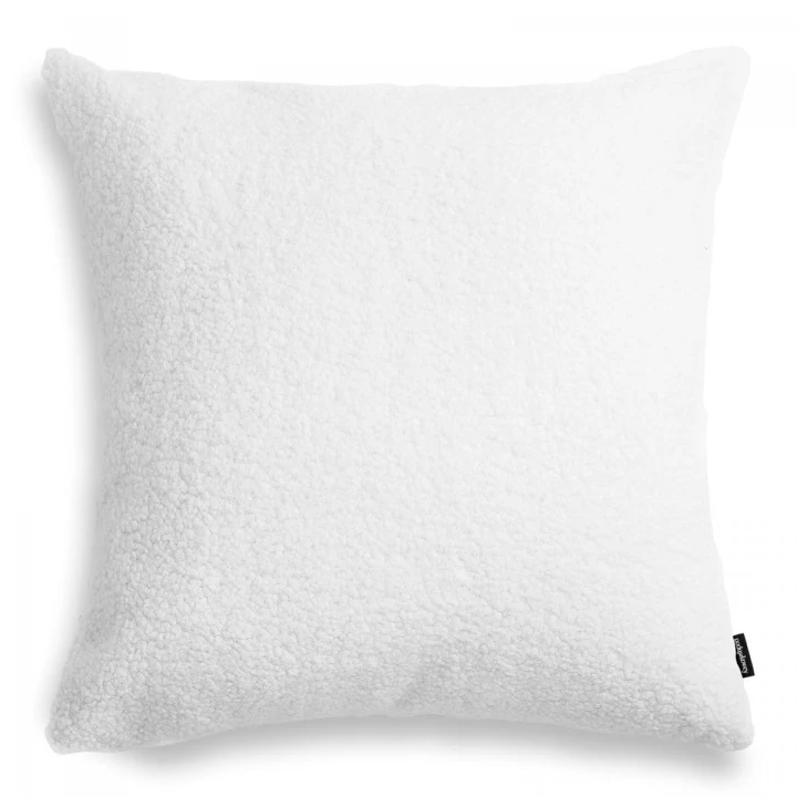 Cozy duża biała poduszka dekoracyjna boucle 50x50