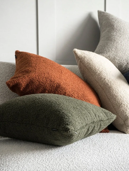 Cozy zielona poduszka dekoracyjna boucle 60x40