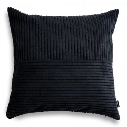 Cord Slim czarna poduszka dekoracyjna 45x45