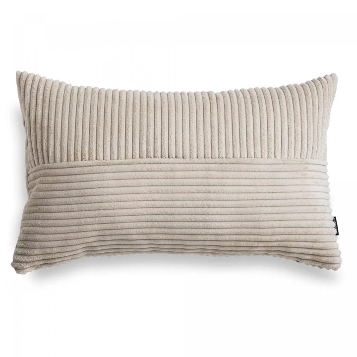 Cord Slim kremowa poduszka dekoracyjna 50x30
