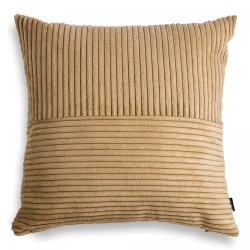 Cord Slim karmelowa poduszka dekoracyjna 45x45