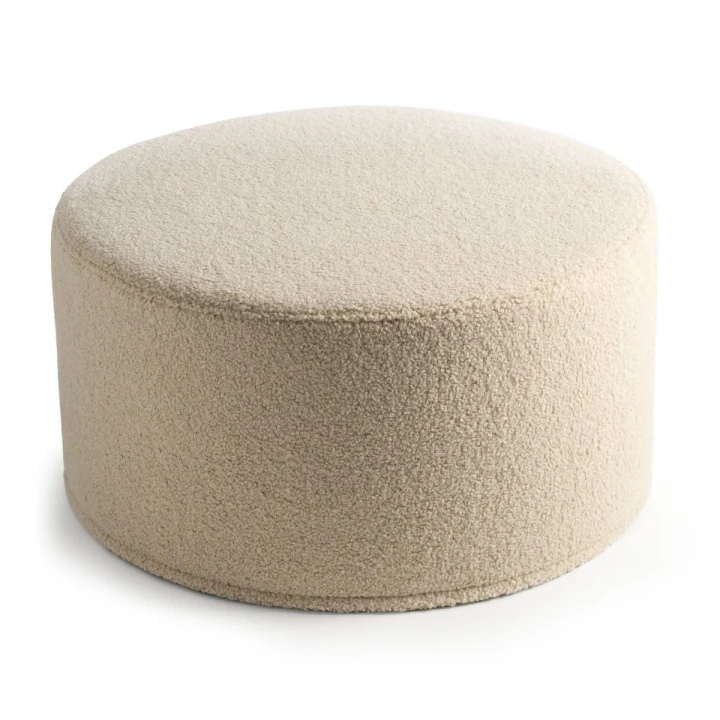 Duża beżowa pufa Cozy 60x30