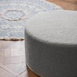 Duży szary puf Cozy 60x30