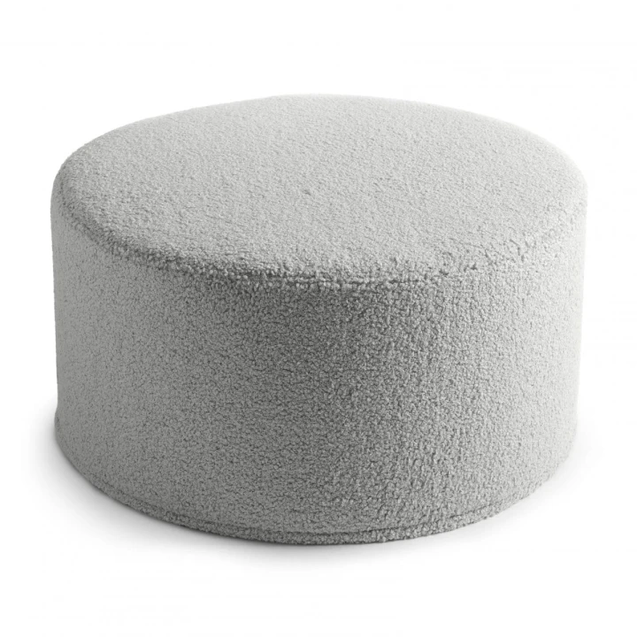 Duża szara pufa Cozy 60x30