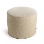Beżowa okrągła pufa Cozy 45x35
