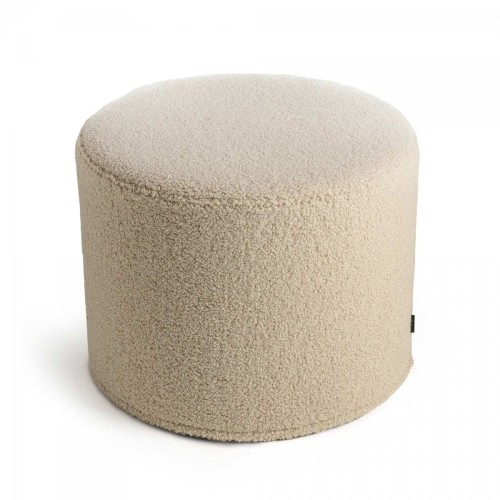 Beżowa okrągła pufa Cozy 45x35