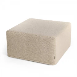 Duży kwadratowy beżowy puf Cozy 60x30