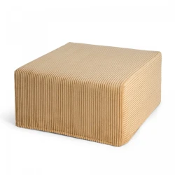 Duży kwadratowy karmelowy puf CORD Slim 60x30