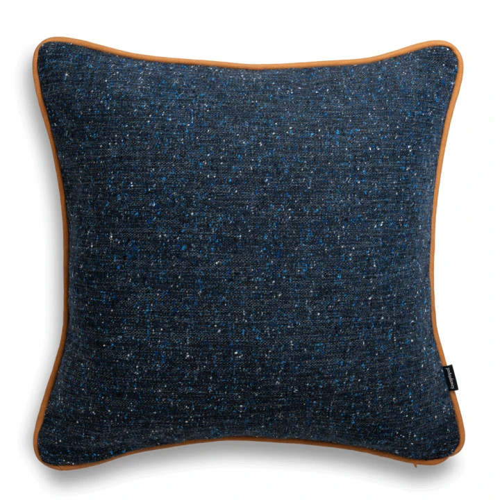 Granatowa poduszka dekoracyjna WOOL 45X45