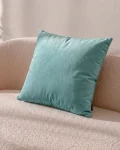 Velvet miętowa poduszka dekoracyjna 45x45