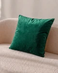 Velvet ciemno zielona poduszka dekoracyjna 45x45