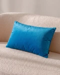 Velvet turkusowa poduszka dekoracyjna 50x30