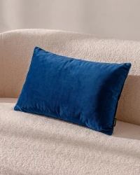 Velvet granatowa poduszka dekoracyjna 50x30