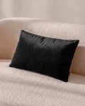 Velvet czarna poduszka dekoracyjna 50x30
