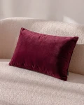 Velvet bordowa poduszka dekoracyjna 50x30