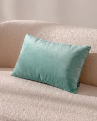 Velvet miętowa poduszka dekoracyjna 50x30