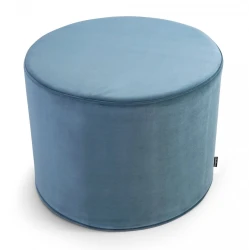 Błękitny puf welurowy 45x35